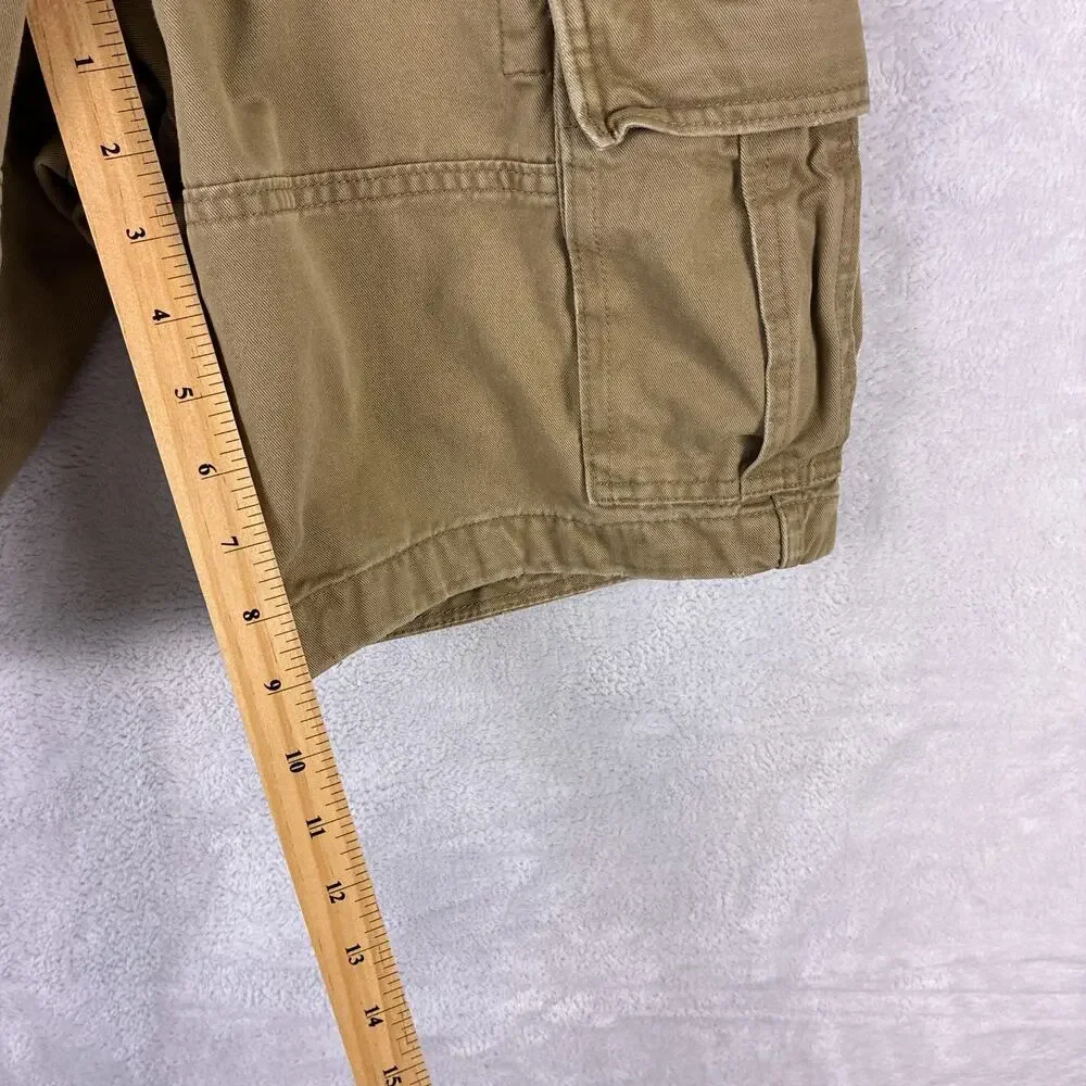 VTG Abercrombie & Fitch Cargo Shorts Men 29 Brown Paratrooper Military Baggy Y2K